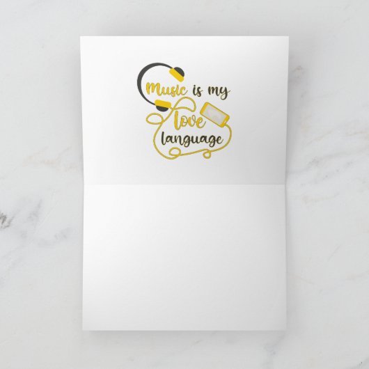 Muziek is mijn liefdestaal romantische zin programma (Binnen)