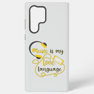 Muziek is mijn liefdestaal romantische zin samsung galaxy hoesje