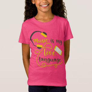 Muziek is mijn liefdestaal romantische zin t-shirt