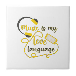 Muziek is mijn liefdestaal romantische zin tegeltje