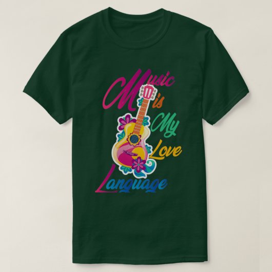 Muziek is mijn liefdestaal t-shirt (Design voorkant)