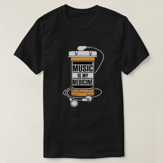 Muziek is mijn Medicine T-Shirt (Design voorkant)
