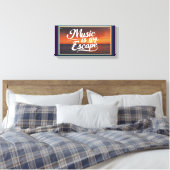 Muziek is mijn ontsnapping canvas afdruk (Insitu (Slaapkamer))