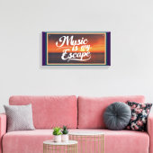 Muziek is mijn ontsnapping canvas afdruk (Insitu (Woonkamer))
