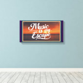 Muziek is mijn ontsnapping canvas afdruk (Insitu (Houten vloer))