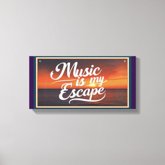 Muziek is mijn ontsnapping canvas afdruk (Voorkant)