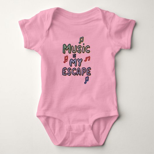 Muziek is mijn ontsnapping romper (Voorkant)