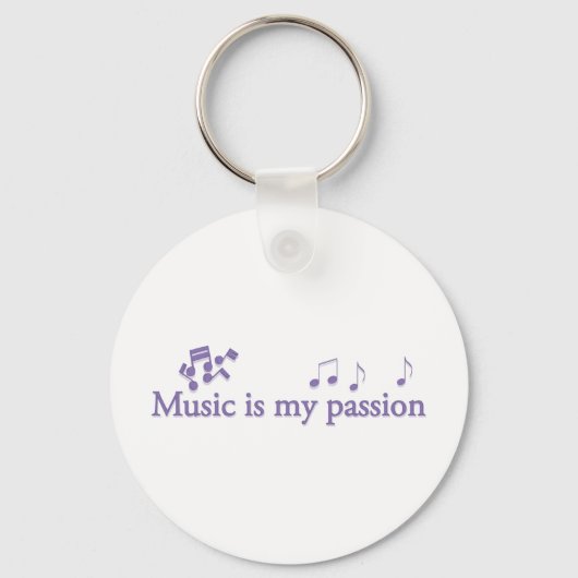 Muziek is mijn passie sleutelhanger (Voorkant)