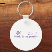 Muziek is mijn passie sleutelhanger (Voorkant)