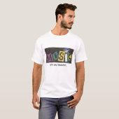 Muziek is mijn passie t-shirt (Voorkant volledig)