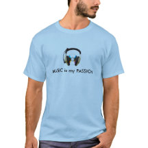 muziek is mijn passie t-shirt
