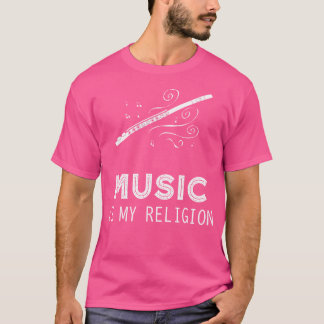 Muziek is mijn religie Fluit T-shirt Zweet