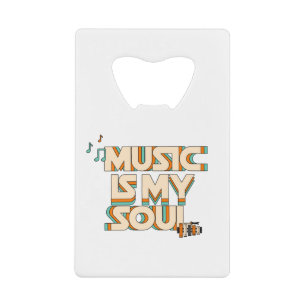 Muziek is mijn sol creditkaart flessenopener