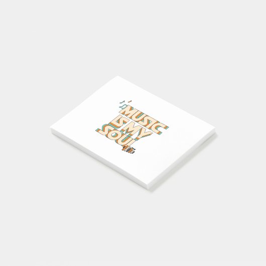 Muziek is mijn sol post-it® notes (Schuin)