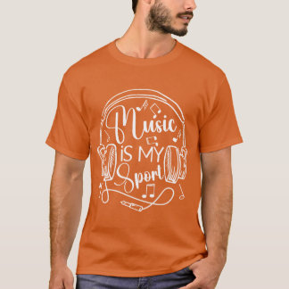 Muziek is mijn sport muziek liefhebber cadeau t-shirt