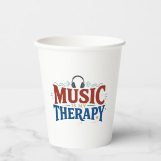 Muziek Is Mijn Therapie Grappige Muziek Liefhebber Papieren Bekers