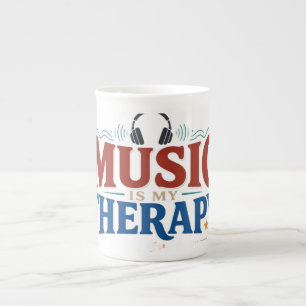 Muziek Is Mijn Therapie Grappige Muziek Liefhebber Porselein Kop