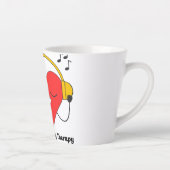 Muziek is mijn therapie - inspirerende muziek lief latte mok (Rechts)