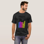 Muziek is mijn therapiekwalificator dj Rainbow Sou T-shirt (Voorkant volledig)