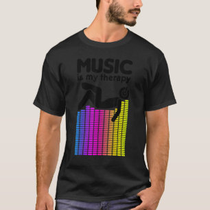 Muziek is mijn therapiekwalificator dj Rainbow Sou T-shirt