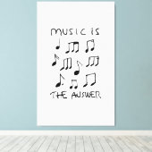 Muziek is mijn Therapy Drawing Print Poster (Insitu (Houten vloer))