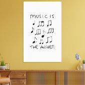 Muziek is mijn Therapy Drawing Print Poster (Insitu (Woonkamer))
