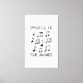 Muziek is mijn Therapy Drawing Print Poster (Voorkant)