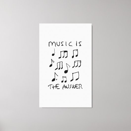 Muziek is mijn Therapy Drawing Print Poster (Voorkant)