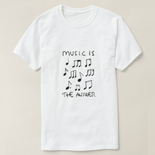 Muziek is mijn Therapy Drawing Print Poster T-shirt