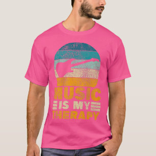Muziek is mijn TherapyFunny Instrument Electric Ba T-shirt