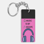 🎧 MUZIEK IS MIJN 🎵 VLUCHT SLEUTELHANGER (Voorkant Links)