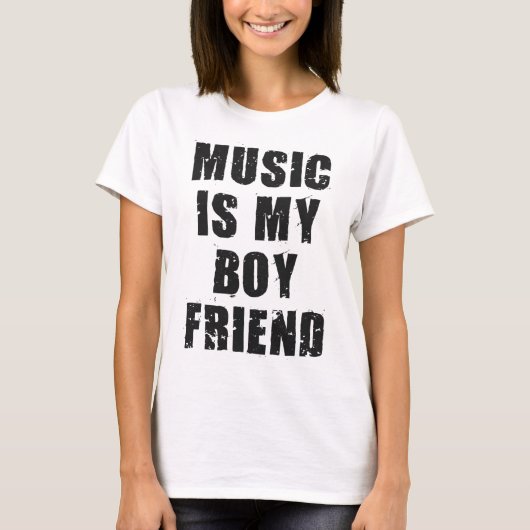 Muziek is mijn vriend Dames T-shirt (Voorkant)