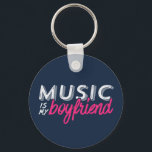Muziek is mijn vriend Funny Single Woman Girl Sleutelhanger<br><div class="desc">Muziek is mijn vriendje. en retro design voor mensen die graag muziek maken, liedjes schrijven en naar de radio luisteren. Koel en grappig, slecht ontworpen producten voor mensen die een bedrijf in de muziek vinden. Ideaal voor getalenteerde artiest, zanger, zongschrijver en muzikant. Geweldig kerstcadeau en verjaardagscadeau voor oma, moeder, grootvader,...</div>