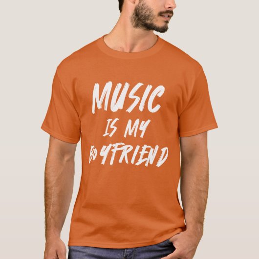 Muziek is mijn vriend grappig t-shirt (Voorkant)