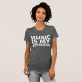 Muziek is mijn vriend t-shirt (Voorkant volledig)