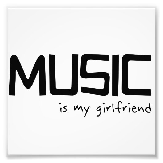 Muziek is mijn Vriendin Foto Afdruk (Voorkant)