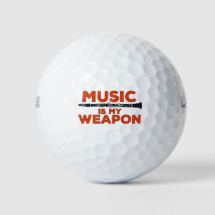 Muziek is mijn wapen golfballen