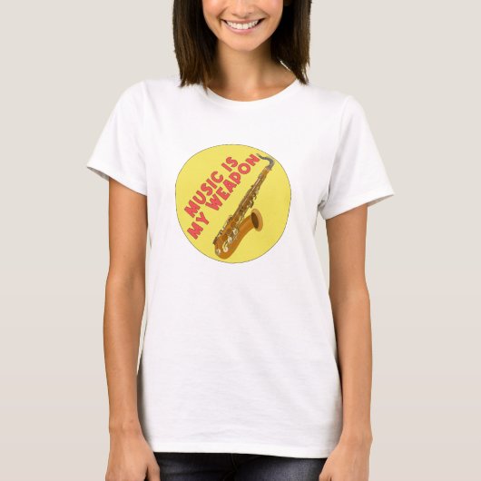 Muziek is mijn wapen t-shirt (Voorkant)