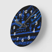 Muziek is mijn wereld__Wall Clock Ronde Klok (Hoek)