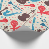 Muziek is overal patroon cadeaupapier (Hoek)