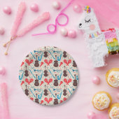 Muziek is overal patroon papieren bordje (Feest)