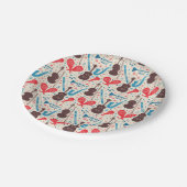 Muziek is overal patroon papieren bordje (Gekanteld)