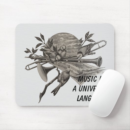 muziek is Universal Language Musical Muismat (Met muis)