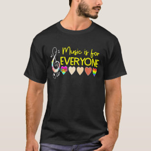 Muziek is voor iedereen LGBT homo lesbische wereld T-shirt