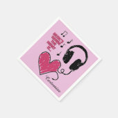 Muziek is waar het hart hoofdtelefoons napkins is servetten (Hoek)