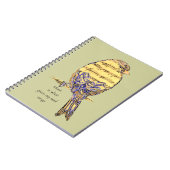 Muziek is wat mijn ziel vleugels geeft Vogel Notitieboek (Linkerzijde)