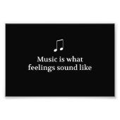 Muziek is wat voelt als foto afdruk (Voorkant)