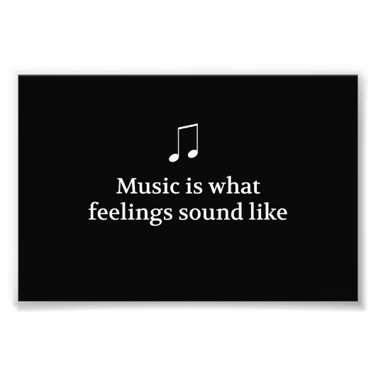 Muziek is wat voelt als foto afdruk (Voorkant)