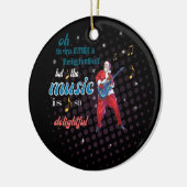 Muziek is zo heerlijk keramisch ornament (Links)