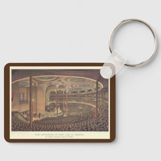  muziek, Jenny Lind, Zweedse opera Singer Sleutelhanger (Voorkant)